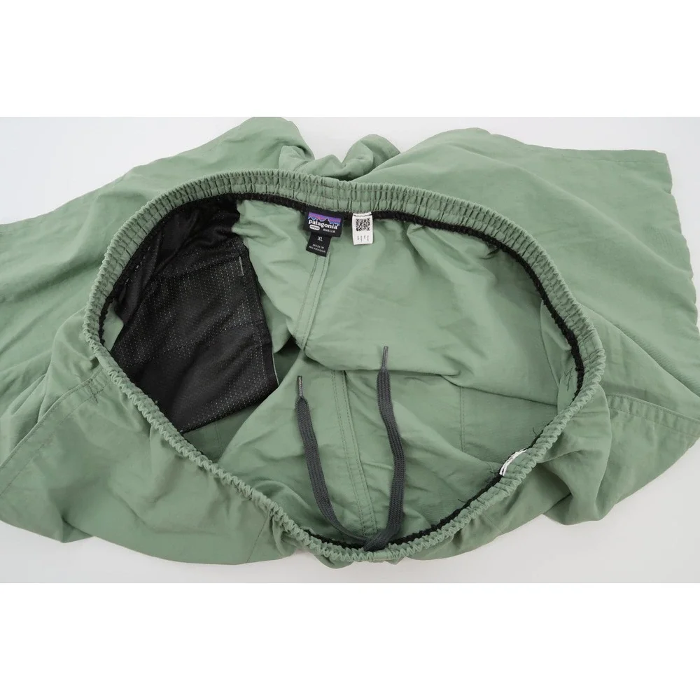 Patagonia‎ Netplus Mens XL Baggies Swim Shorts Green Solid Unlined Swim Trunks